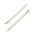 Catene di estensione per gioielli in oro per bracciali e collane fai da te, catene di coda. - Catena di estensione / Lunghezza Totale 60 mm (1 Pz/Confezione) / Placcatura in oro 18K