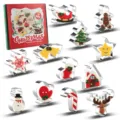 Ensemble de 12 emporte-pièces de Noël en acier inoxydable avec belle boîte cadeau festive. - Rouge (Boîte de couleur) / Rouge