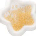Clear gold rim glass seed beads bulk for DIY handmade bracelets necklaces jewelry making supplies - 2x4mm / UV Golden Yellow