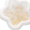 Clear and gold silicone earring backs for secure DIY jewelry making accessories. - 2x4mm / Platinum Series