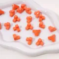 Perles en bloc acrylique orange pour colliers et chaînes de téléphone faits à la main, lisse. - Orange