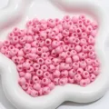 Perles acryliques roses à quatre voies, couleur unie trou droit bijoux bracelet DIY accessoires. - Grand Paquet / 1000 Pièces/Paquet / Rose
