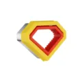 Moule à sandwich pour enfants, emporte-pièce créatif pour pain toast en rouge et jaune. - Diamant / Jaune et Rouge