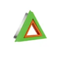 Moule decoupe sandwich enfants triangle pain pain de mie outil de cuisson cuisine - Triangulaire / Vert-Orange