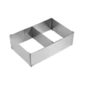Cercle à pâtisserie rectangulaire réglable en acier inoxydable pour gâteau mousse fait maison. - Boîte de Couleur / Cercle à mousse à double cadre 3