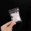 Πολύχρωμες χάντρες DIY σε διαφανή σακούλα με κλείσιμο zip για κατασκευή κοσμημάτων - 7x10cm 16 Mil 20 Τεμάχια
