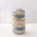 Multicolor gradient star cotton cord with gold thread, perfect for DIY handmade bracelets crafts. - Blue and White Gradient