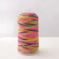 Colorful gradient DIY craft cord sparkly metallic thread for handmade bracelets and knitting. - Rose Purple Gradient