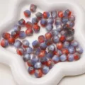 Resin gradient cat eye octagonal beads multi-color DIY jewelry accessories variant style. - Blue-Gray-Red