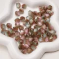 Resin gradient cat eye octagonal loose beads colorful DIY jewelry making accessories parts. - Cyan Pink Coffee