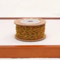 Cordino in cotone ritorto a mano filo perle fai-da-te colorato resistente all'usura - Diametro 1.0mm Circa 25m/Rotolo / Kangba Colorato