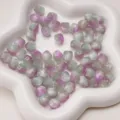 Resin Gradient Faux Cat Eye Octagon Loose Beads DIY Jewelry Accessories Multicolor - Cyan Purple Gray