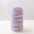 Gradient starry sky crochet yarn with metallic thread, colorful DIY handmade bracelet cord. - Misty Pink Gradient