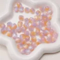 Resin gradient cat eye octagon beads, purple and orange DIY jewelry making charms. - Yellow Pink Blue
