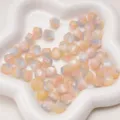 Resin gradient cat eye octagonal loose beads for colorful DIY jewelry making accessories - Light Pink Blue