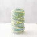 Multi-color gradient cotton yarn with metallic gold thread for DIY bracelet making. - Blue Green Gradient