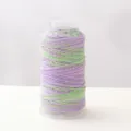 Handmade gradient starry cotton cord with gold thread for DIY braided bracelets and crafts. - Green-Purple Gradient