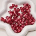 Dark red resin cat eye octagon beads loose beads for DIY jewelry making accessories - Red