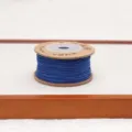 Cordino di cotone blu per perline, rocchetto di filato ritorto a mano, filo DIY resistente per bracciali - Blu zaffiro