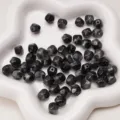 Black gradient cat eye resin octagonal loose beads for DIY jewelry making accessories - Black