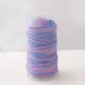 Hand-twisted cotton gradient starry yarn with metallic gold thread for DIY jewelry weaving - Purple Gradient