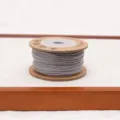 Corda in cotone grigio fatta a mano per perline, filo resistente per bracciali con perle. - grigio-argento