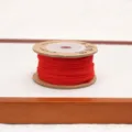 Bobina di corda di cotone rosso per bracciali fai da te, perline e creazione di gioielli. - Rosso