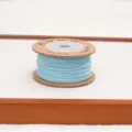 Bobina di corda di cotone azzurro per bracciali di perline, resistente all'usura, accessorio. - Blu lago