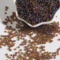 Glass colored seed beads for DIY jewelry making, bracelets, necklaces and craft accessories. - Dark Purple AB / 3mm Pack / Purple