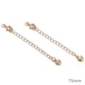 Gold plated heart extension chain for DIY handmade bracelets necklaces jewelry making components - Plain Heart Style / 18K Gold Plated