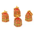 Copper gold-plated enamel DIY charm pendant for handmade bracelet jewelry making. - Golden House / 1 Piece (9x13mm) / Gold