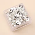 Silver plated metal spacer beads, DIY handmade bracelet and jewelry making accessories. - Spacer Beads with Meander Pattern / 25 Pieces/Pack (3x6mm) / Silver