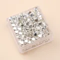 Silver plated square loose beads for DIY handmade jewelry crafting, shiny metal bracelet accessories. - Square Beads