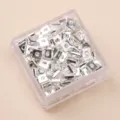 Silver plated square loose beads DIY spacer beads for handmade bracelet jewelry making - Square Beads