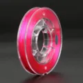 Pink flat transparent crystal elastic string for DIY bracelets and jewelry making - Rose Red