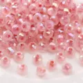 Pink faceted glass beads round rondelle loose beads for DIY bracelet jewelry making accessories - Crimson