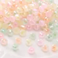 Faceted glass beads crystal rondelle loose beads pastel DIY bracelet necklace jewelry making accessories - Spring Series