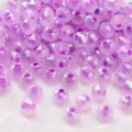 Faceted glass seed beads purple dyed core loose beads for DIY bracelets necklaces making - Purple