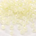Faceted glass beads light yellow crystal rondelle loose beads for DIY jewelry making SKU - Soft Yellow