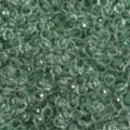 Green glass seed beads, faceted crystal earth beads, transparent DIY jewelry making supplies. - Verdant