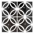3D acryl spiegel muursticker geometrisch cirkel ontwerp zelfklevend voor interieur - S-20cm (Set van 4) / Zwart