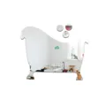 Sticker mural miroir baignoire en acrylique, deco art reflexive 3D pour salle de bain chambre - JM037 / Argent