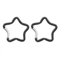 Black star shaped aluminum alloy carabiner clip spring snap hook for outdoor backpack hiking - Star Style 49x48mm / Black