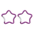 Star shaped aluminum alloy carabiner clip spring snap hook for outdoor hiking and backpack. - Star Style 49x48mm / Purple