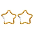 Gold star carabiner aluminum snap hook outdoor climbing camping backpack clip key ring - Star Style 49x48mm / Gold