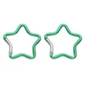 Green star shaped aluminum carabiner snap hook clip outdoor climbing backpack gear - Star Style 49x48mm / Green