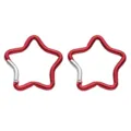 Red star-shaped aluminum alloy carabiner snap hook outdoor climbing camping backpack buckle. - Star Style 49x48mm / Red