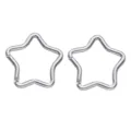 Silver star shaped spring snap hook metal carabiner clip for outdoor hiking backpack keychains - Star Style 49x48mm / Silver