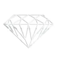 Vista detallada del adhesivo de pared espejo acrilico diamante geometrico para decoracion. - L / Plateado