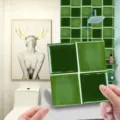 Adesivi murali per piastrelle a mosaico in cristallo verde, impermeabili per cucina. - 10x10cm: confezione da 20 / CRY007